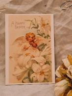 Ansichtkaart. "Zachtroze- engel speelt viool/lelies"., Verzenden, Nieuw