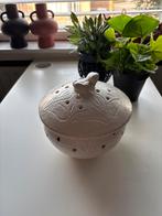 Handgemaakte Balinese voorraadpot met kikker (uien/knoflook), Ophalen of Verzenden, Zo goed als nieuw