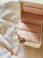 Diamond piont Rosè gouden ketting met hanger, Ophalen of Verzenden, Zo goed als nieuw, Goud
