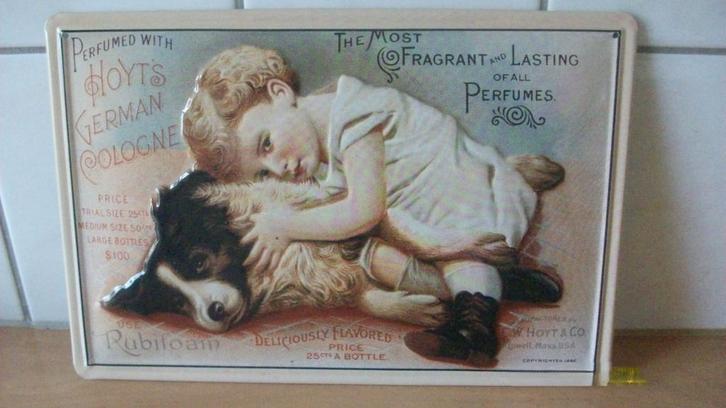 Reclamebordje parfum, Verzamelen, Merken en Reclamevoorwerpen, Zo goed als nieuw, Reclamebord, Ophalen of Verzenden