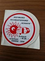 6372 Vintage sticker Hofmans Recreatieoord "Schayk", Ophalen of Verzenden, Gebruikt
