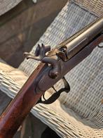 Antiek vrijgesteld dubbelloops percussie jachtgeweer, Antiek en Kunst, Ophalen of Verzenden