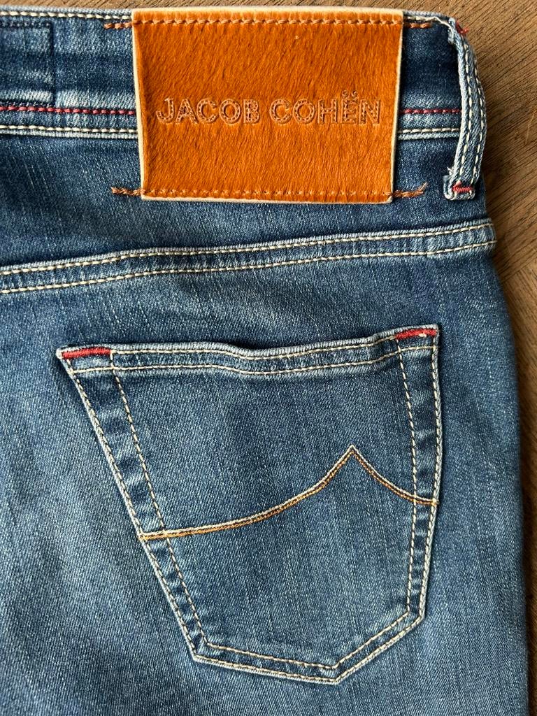 Jacob Cohen Scott jeans maat 32, ingekort, Kleding | Heren, Spijkerbroeken en Jeans, Ophalen of Verzenden, Zo goed als nieuw, Blauw