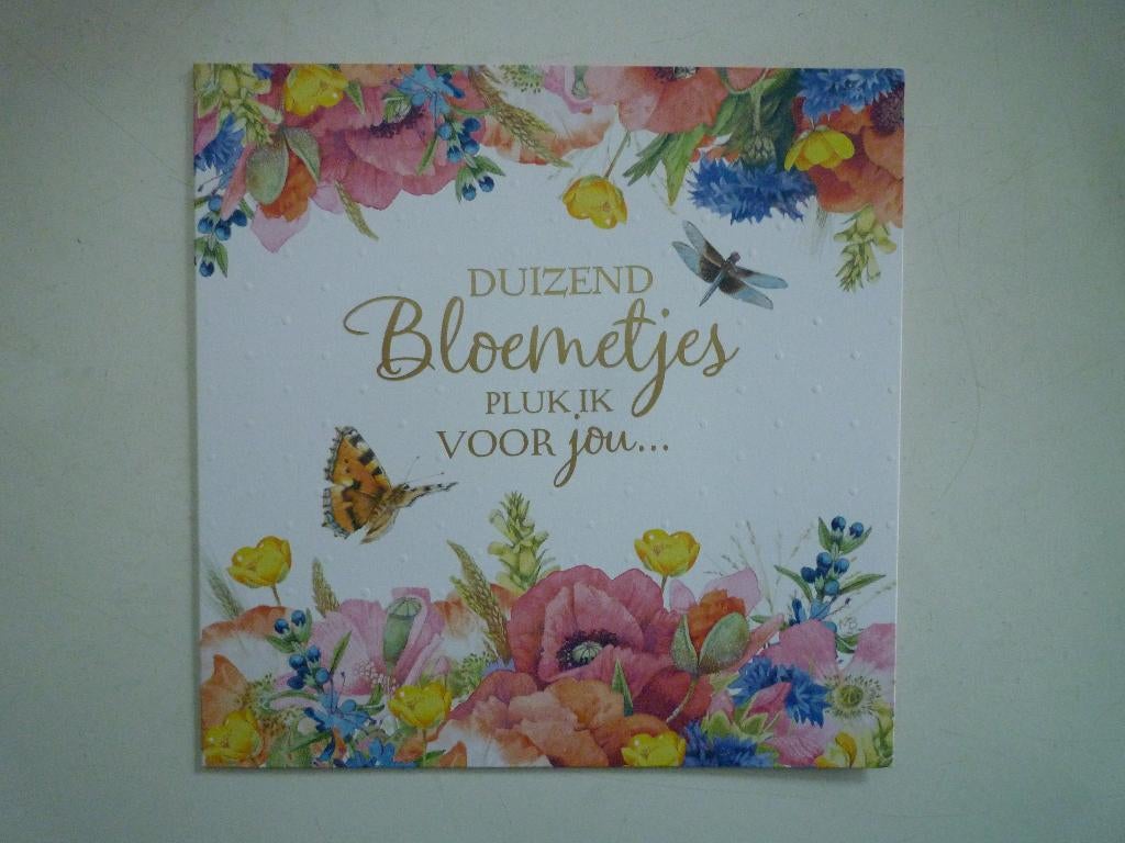 Vlinders libelle korenbloemen papavers Marjolein Bastin, Ophalen of Verzenden, Voor 1920, Overige soorten