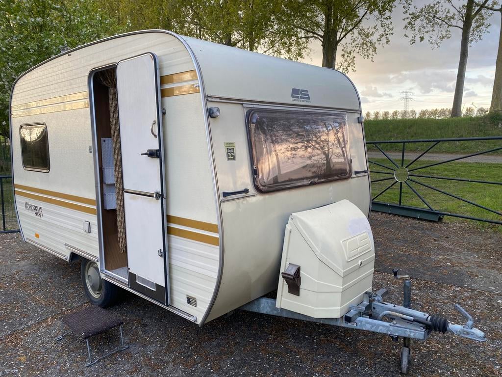 Munsterland 380 caravan oldtimer, Caravans en Kamperen, Particulier, 500 - 750 kg, Tot 4 meter