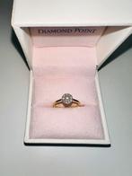 Diamant Point Ring & Collier  - Zeer Goede Staat, Sieraden, Tassen en Uiterlijk, Ophalen, Zo goed als nieuw, 17 tot 18, Dame