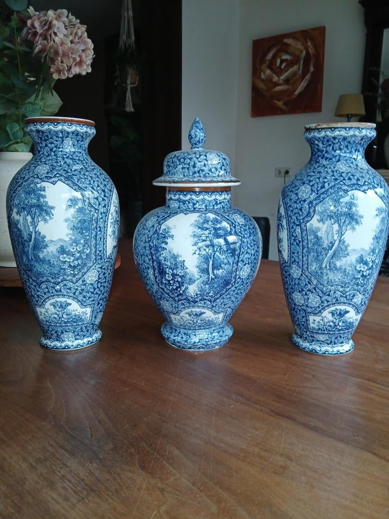 Antiek kaststel villeroy en boch flamand, Antiek en Kunst, Ophalen of Verzenden