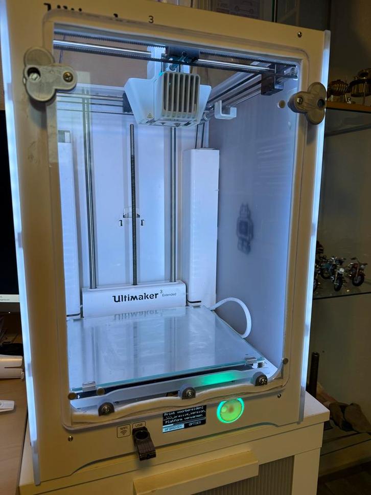 Ultimaker 3 Extended 3D Printer - Topstaat!, Computers en Software, 3D Printers, Zo goed als nieuw, Ingebouwde Wi-Fi, Ophalen