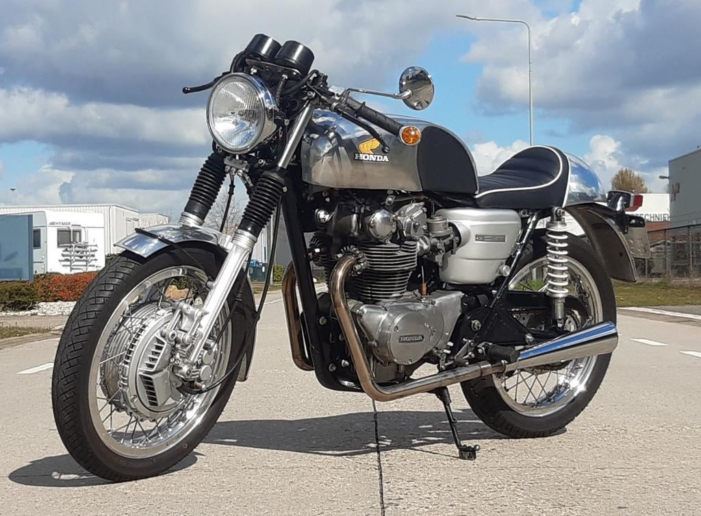Honda CB450 1973 CafeRacer CB 450 CB450K Twin black bomber, 2 cilinders