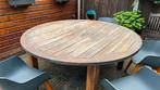 Grote teak hardhouten tuintafel 180cm van Rough, Ophalen, Gebruikt, Eettafel, Meer dan 8 zitplaatsen