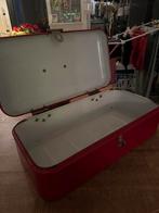 Vintage Emaille Broodtrommel Rood Jaren '50, Antiek en Kunst, Ophalen of Verzenden