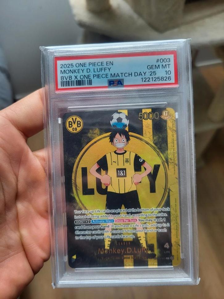 Monkey D.Luffy Dortmund psa 10, Hobby en Vrije tijd, Stickers en Plaatjes, Plaatje, Ophalen of Verzenden