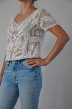 Crochet top xs, witte top xs, top xs, 34, lace top xs, shirt, Wit, Vila, Nieuw, Ophalen of Verzenden