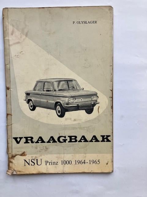 Vraagbaak NSU  Prinz  1000      1964 -1965, Ophalen of Verzenden