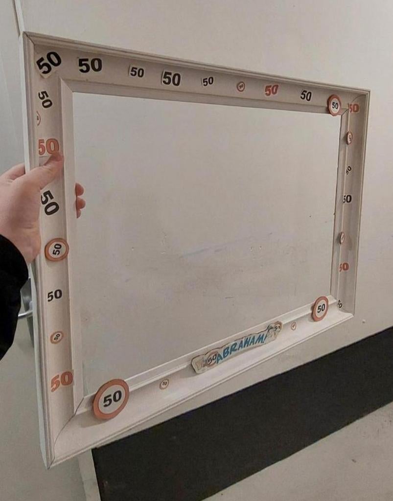 Fotolijst Abraham 50 jaar, Ophalen, 50 tot 75 cm, Zo goed als nieuw, 50 tot 75 cm