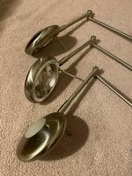 4 metalen wandlampen met dimfunctie van Van de Heg, Ophalen of Verzenden, Gebruikt, Metaal, Industrieel