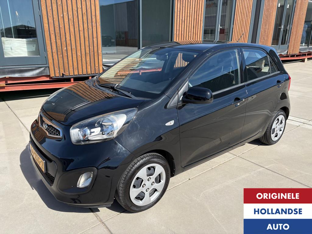 Kia Picanto 1.0 CVVT Zwart Carplay Navi BT 100% DealerAuto, Voorwielaandrijving, Euro 5, Gebruikt, Huisgarantie