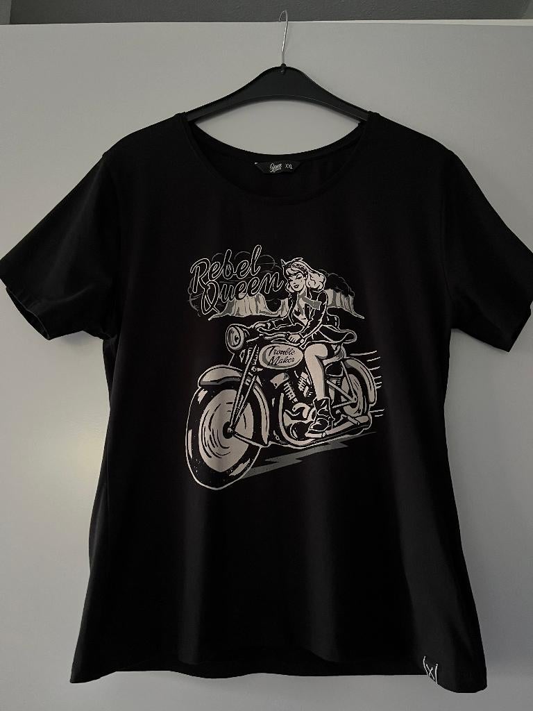 Queen Kerosin   : Rebel Queen t-shirt  XXL, Kleding | Dames, Zwart, Maat 46/48 (XL) of groter, Ophalen of Verzenden, Zo goed als nieuw
