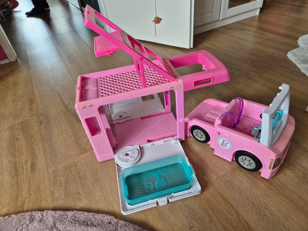 Barbie 3-in-1 Droomcamper met Zwembad, Truck, Boot, Ophalen of Verzenden, Jongen of Meisje