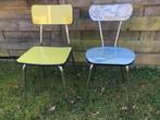 VANDAAG OPHALEN 25 eu 2 retro stoelen keukenstoeltjes, Ophalen, Gebruikt, Twee