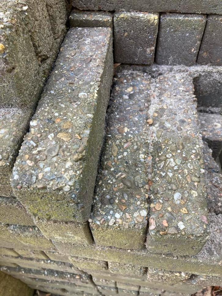 Blauw-grijze waaltjes, tuinbestrating, Tuin en Terras, Tegels en Klinkers, Gebruikt, Klinkers, Overige materialen, 10 m² of meer