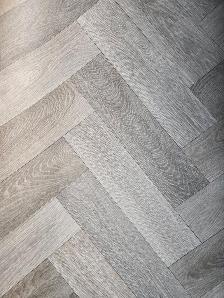 250x400 vinyl visgraat restpartij WWW VLOERENOUTLETZWOLLE NL, Huis en Inrichting, Stoffering | Vloerbedekking, Ophalen of Verzenden