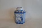 Chinese Theebus Blauw Wit Goud, Antiek en Kunst, Ophalen of Verzenden