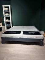 Auping Auronde 180x200 Leigrijs + NIEUWE matrassen. Koopje!, Tweepersoons, Ophalen of Verzenden, Zo goed als nieuw, 180 cm