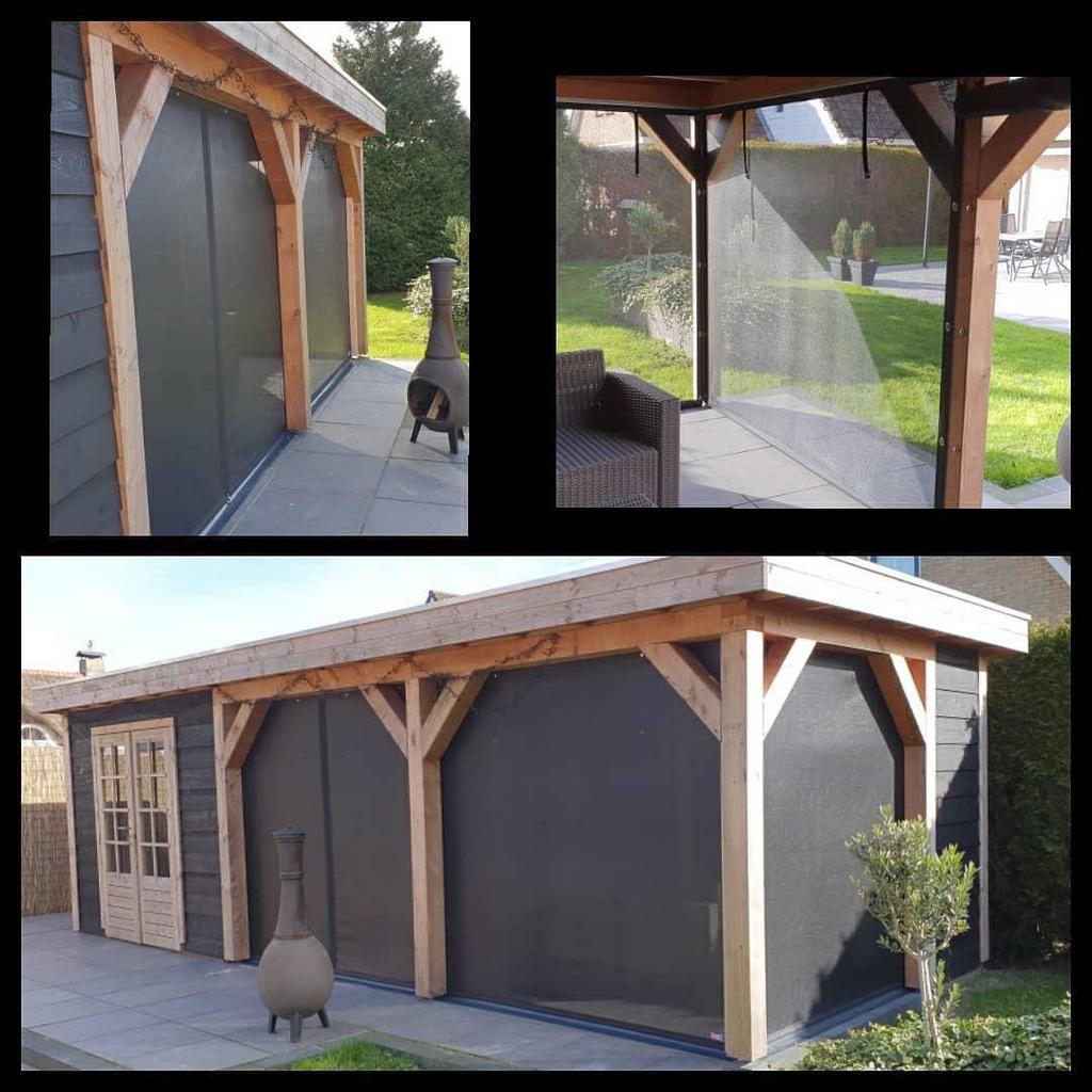#verandadoek#windbreekgaas#tuinhuisjes#seavisionsails, Tuin en Terras, Nieuw, Ophalen of Verzenden, 500 cm of meer, Tuinhuis
