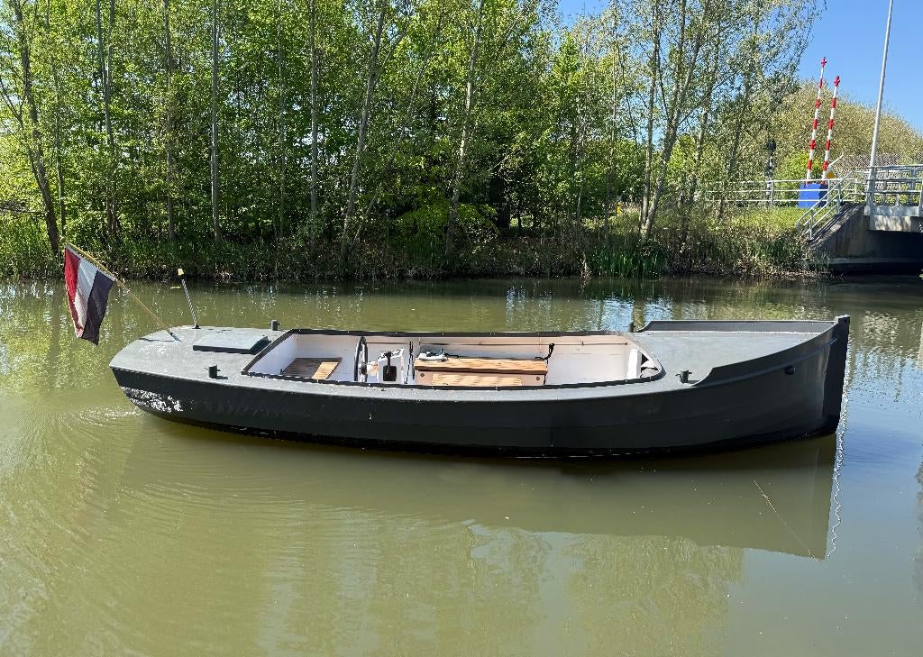 Matez HP 58 stalen sloep met Vetus diesel – steilsteven, Watersport en Boten, Ophalen, 10 tot 30 pk, Gebruikt, Staal