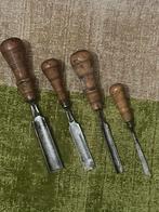 Vintage Marples  Sheffield  GUTSEN Houtbeitels 25-18-14-9 mm, Ophalen of Verzenden