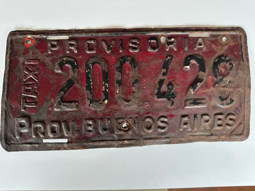 Te koop nummerbord uit Argentinie, Ophalen of Verzenden, Gebruikt