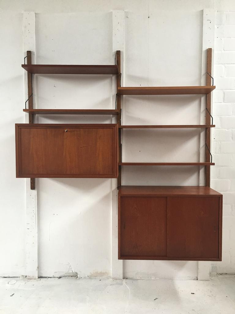 Poul Cadovius by Royal System vintage modulair wandsysteem, Gebruikt, Met deur(en), 100 tot 150 cm, 150 tot 200 cm