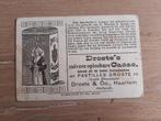 zeer oud klein reclamekaartje Droste & Co Cacao, Haarlem, Verzamelen, Gebruikt, Overige typen, Ophalen of Verzenden, Droste
