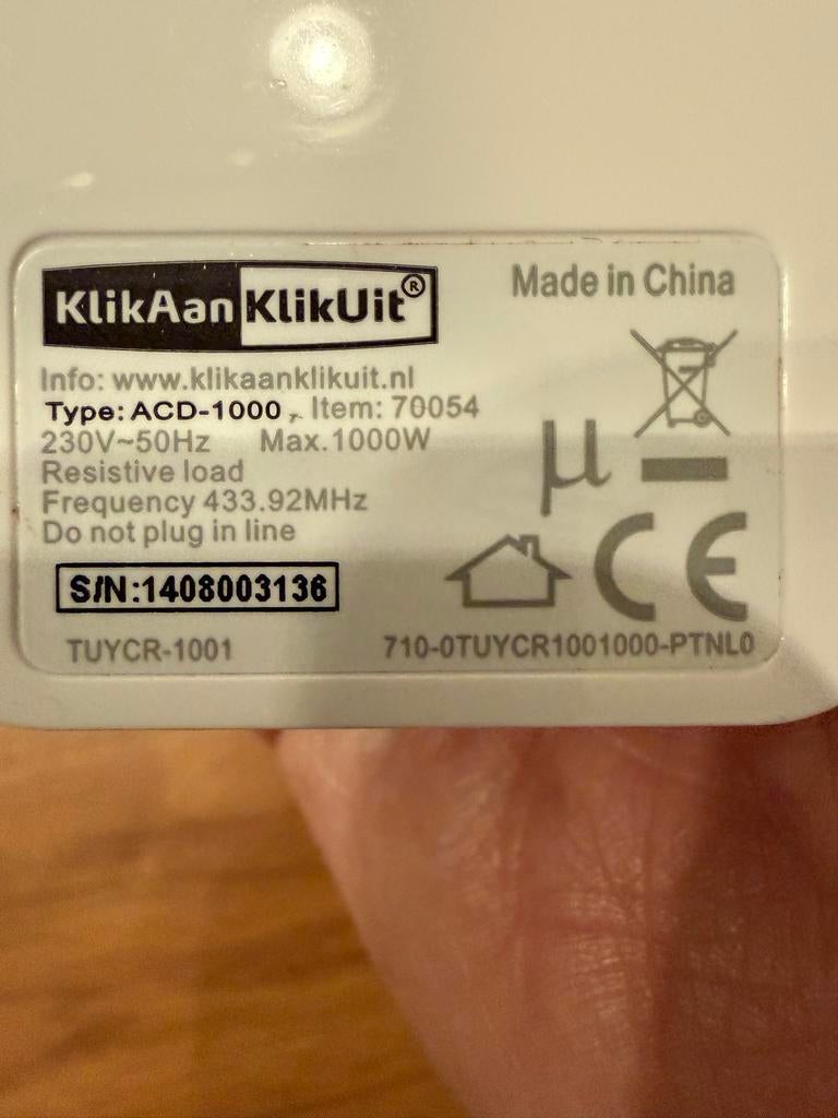 Klik aan Klik uit schakelaars met afstandsbediening, Ophalen of Verzenden, Gebruikt, Schakelaar