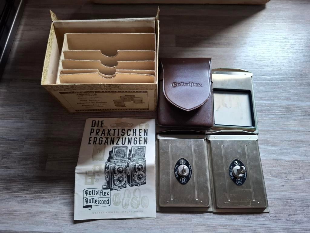 Rolleiflex Rolleicord Platenadapter Set - Vintage, Audio, Tv en Foto, Fotocamera's Analoog, Ophalen of Verzenden, Gebruikt, Compact