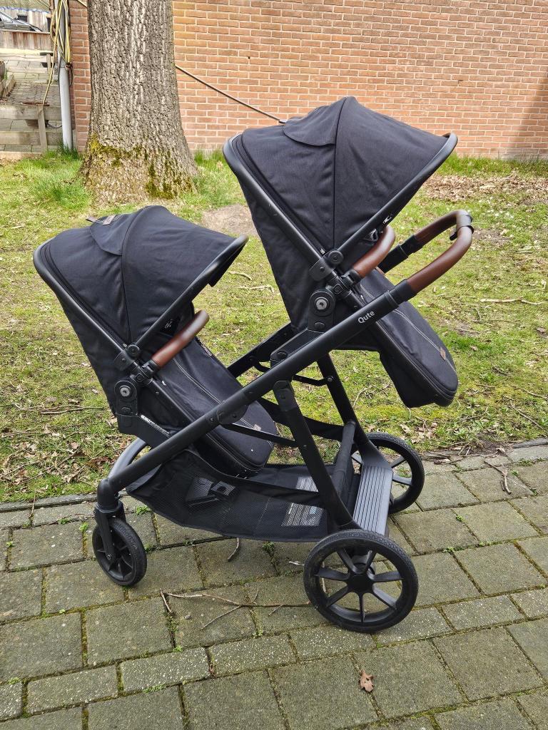 Duo Kinderwagen, Kinderen en Baby's, Kinderwagens en Combinaties, Gebruikt, Combiwagen, Verstelbare duwstang, Ophalen