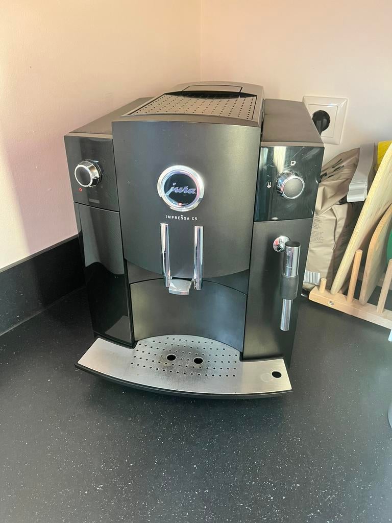 Jura c5 impressa zwart, Ophalen, Zo goed als nieuw, Koffiemachine