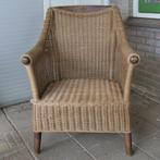 Rieten leunstoel, Huis en Inrichting, Ophalen, Gebruikt, Bruin, Hout