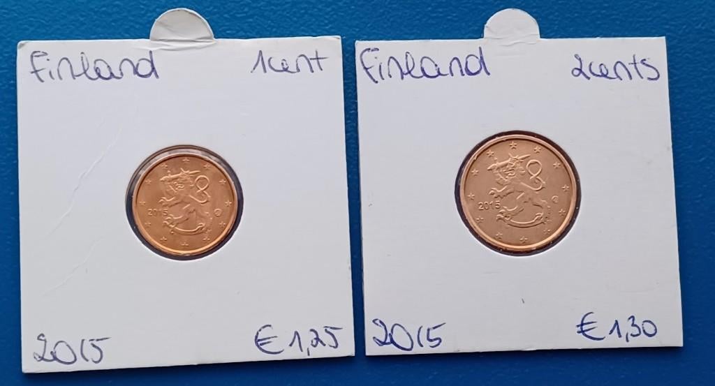 Finland 1 en 2 Eurocent - 2015 UNC, Verzenden, Finland, Setje