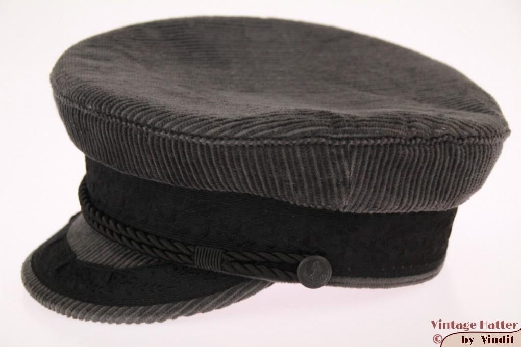 Vintage Kapiteinspet Fiebig Prinz Heinrich grijs rib maat 56, Kleding | Heren, Hoeden en Petten, Fiebig - Prinz Heinrich, Ophalen of Verzenden