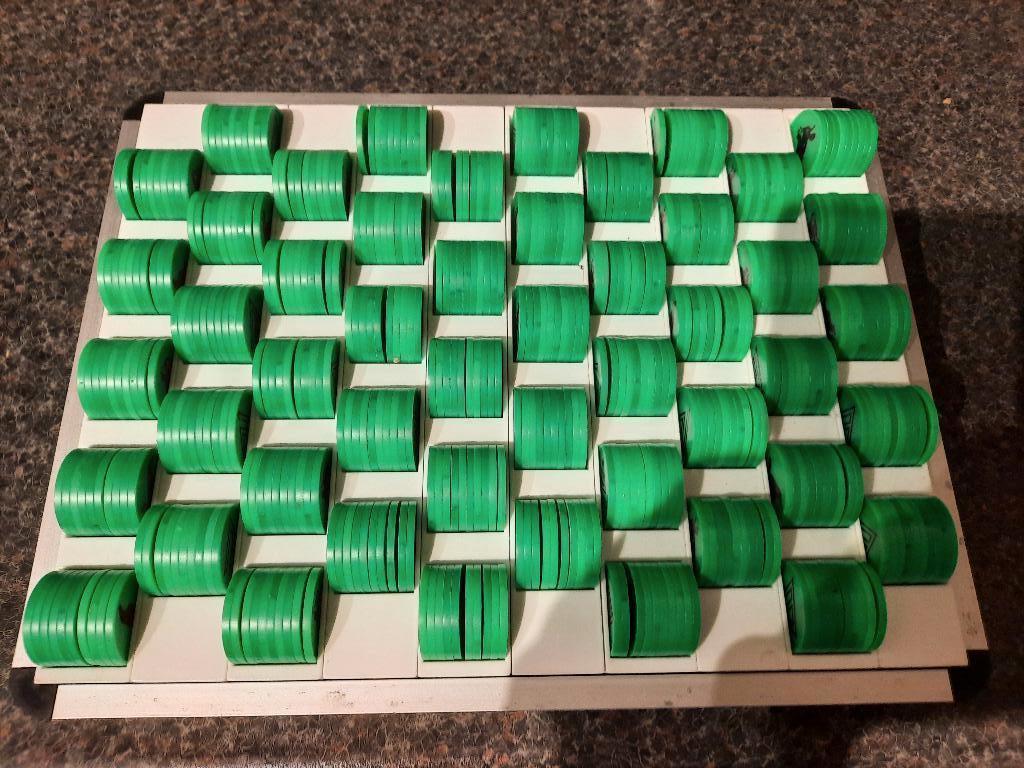 500 consumptiemunten met telbak (neutraal) consumptie munten, Ophalen of Verzenden, Gebruikt