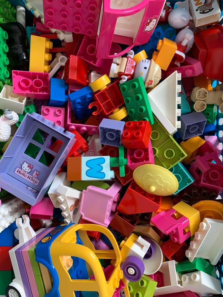Grote partij Duplo met Peppa Pig, Mickey Mouse, Hello Kitty, Kinderen en Baby's, Speelgoed | Duplo en Lego, Gebruikt, Duplo, Losse stenen