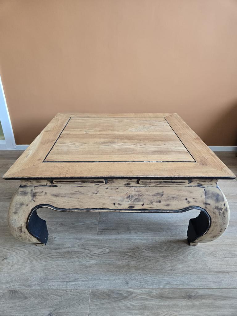 Tafel van hout, Huis en Inrichting, Tafels | Salontafels, Ophalen, Vierkant, Minder dan 50 cm, 50 tot 100 cm