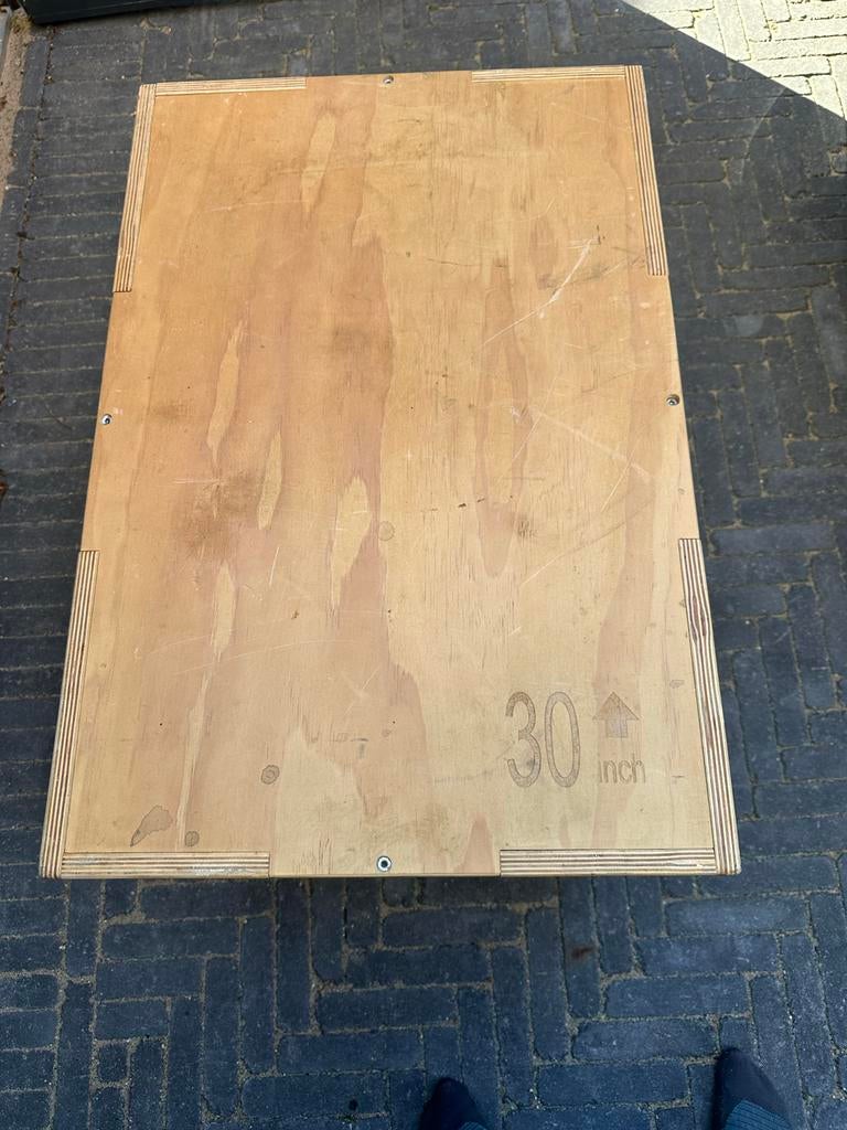 Plyobox 76x61x51 cm - Houten fitness box, Sport en Fitness, Fitnessmaterialen, Ophalen, Gebruikt, Benen, Overige typen