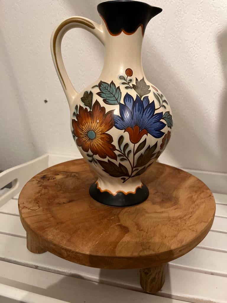 Vintage Flora Gouda Holland Handwerk kan, 26 cm hoog, Ophalen of Verzenden