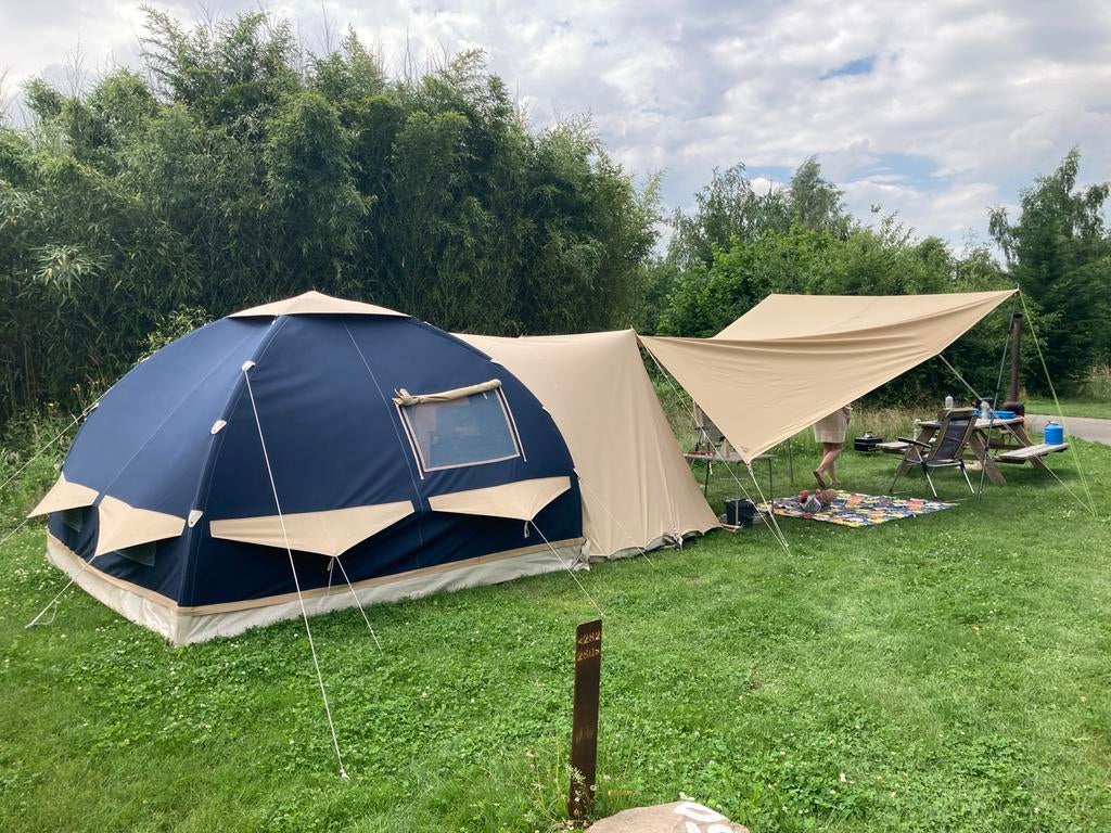Karsten 300 oppompbare tent + comfortluifel (complete set), Caravans en Kamperen, Tenten, tot en met 4, Gebruikt, Ophalen