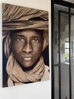 Afrikaanse portret schilderijen – canvas – 127 x 80 cm, Ophalen of Verzenden