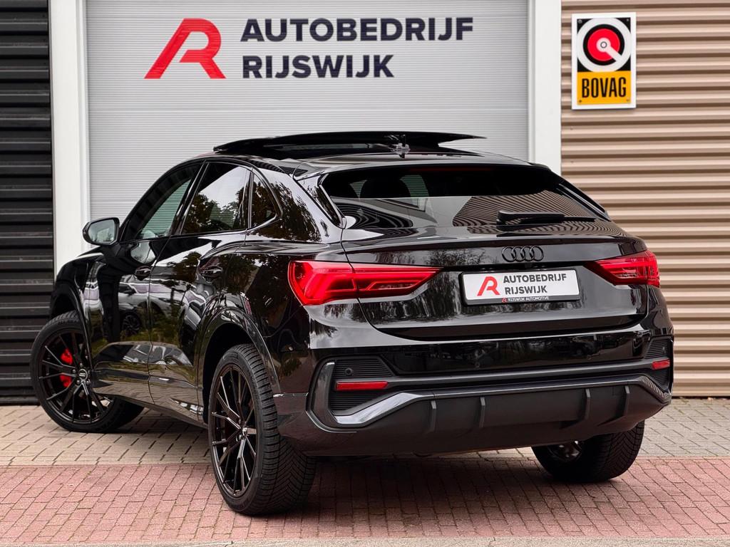 Audi Q3 Sportback 45 TFSI e S Edition Pano/Memory/360/Matrix, Auto's, Audi, 12 maanden, Gebruikt, Leder en Stof, Zwart