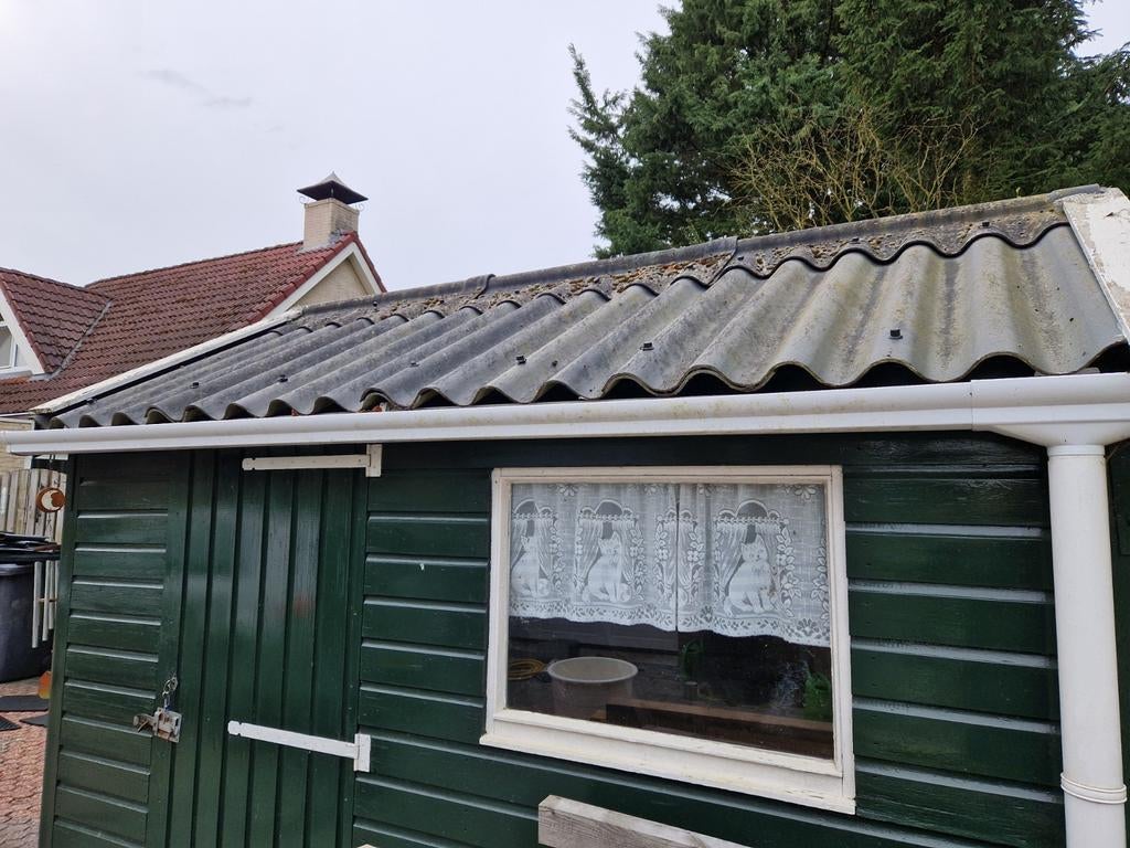 Compact groen tuinhuisje / tuinschuurtje met ramen, Tuin en Terras, Tuinhuizen, Gebruikt, Schuur, Minder dan 200 cm, 2 ramen